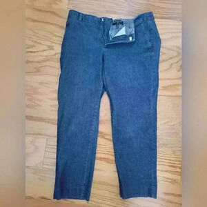 Banana Republic Avery Denim Style Slacks Size 8 Petite Cropped